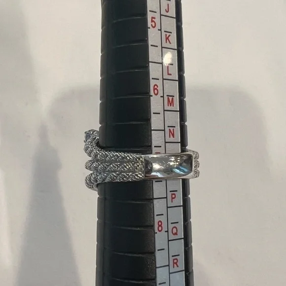 Judith Ripka Silver CZ Cluster Ring - Picture 10 of 13